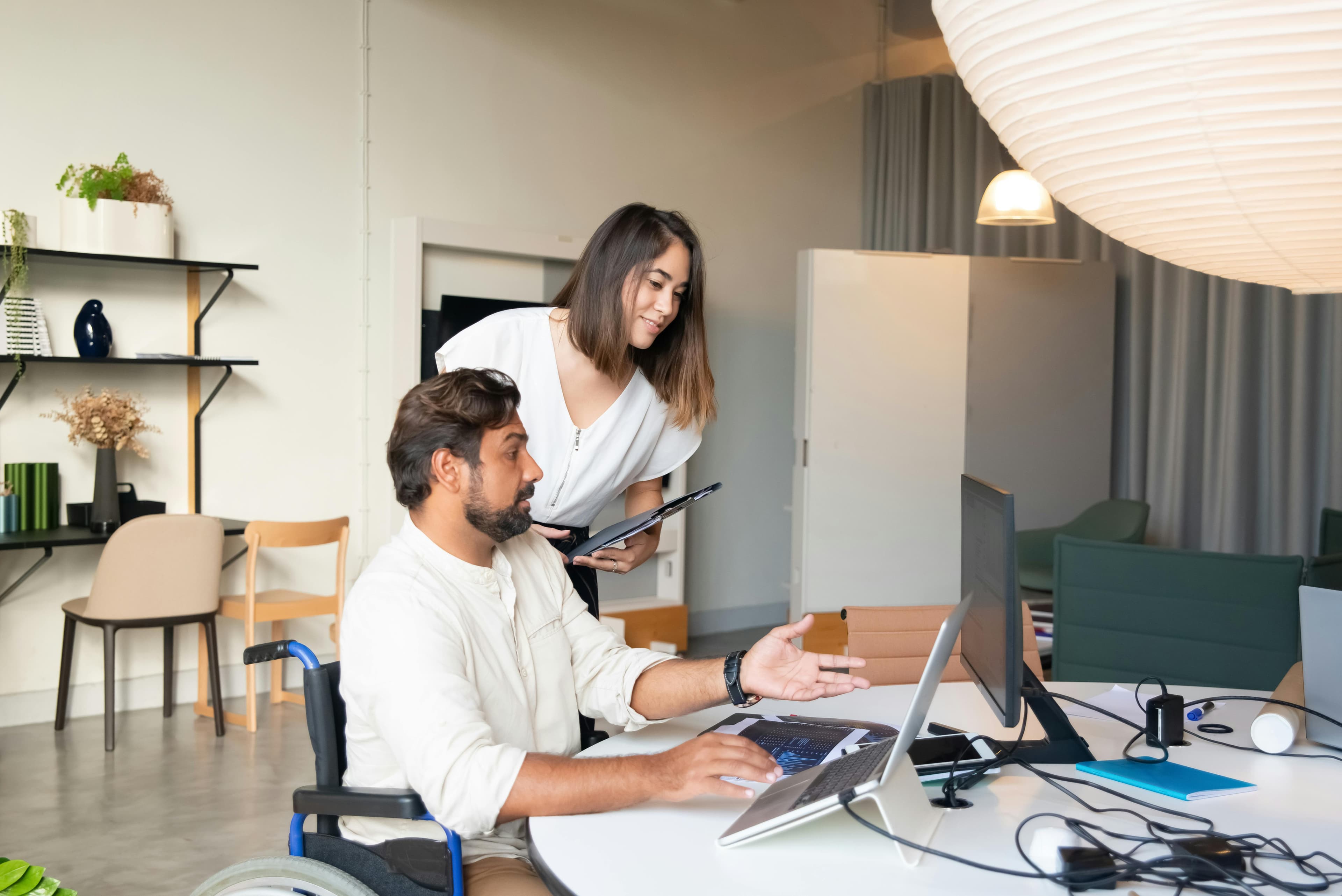 Accessibility specialists collaborating during an audit